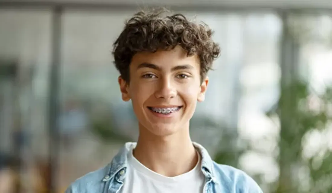 Smiling Kid With Braces